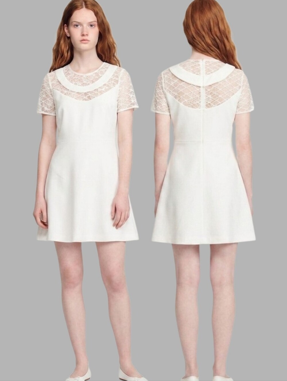 SANDRO PARIS Short Sleeve A-line Cocktail Dress - Size M - Picture 14 of 14
